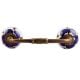Navy Blue Canterbury Bells Ceramic Bridge Handle